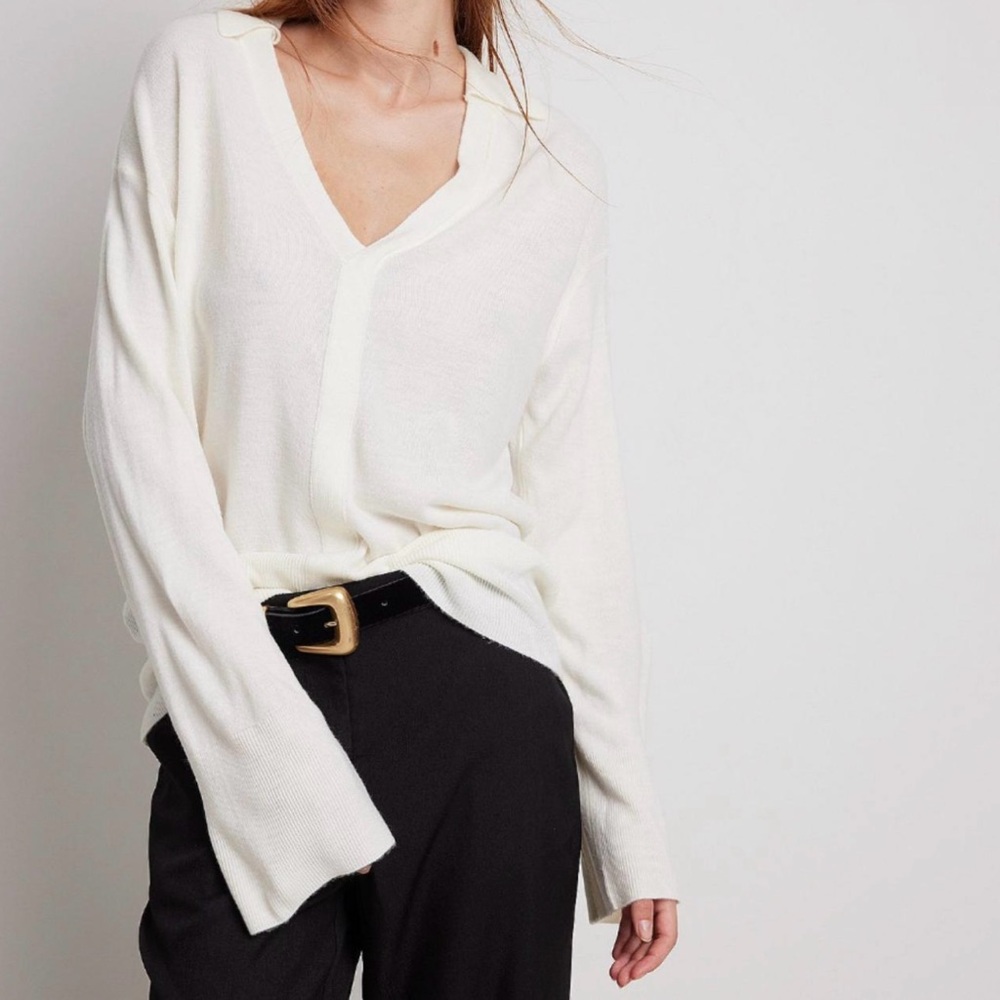 Ralph Lauren Cream V-Neck Sweater
